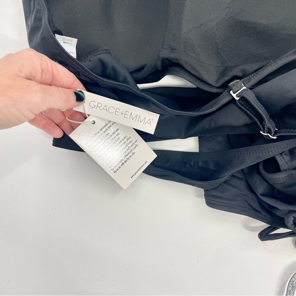 NEW GRACE + EMMA paradise radiance monokini in Black Pearl Shoulder Strap L & M - Picture 11 of 15